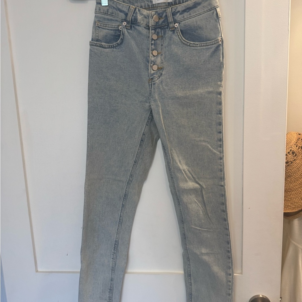 Anine Bing High Rise Light Denim Jeans